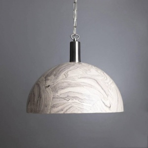 Kauri Marbled Ceramic Dome Pendant Light 37cm
