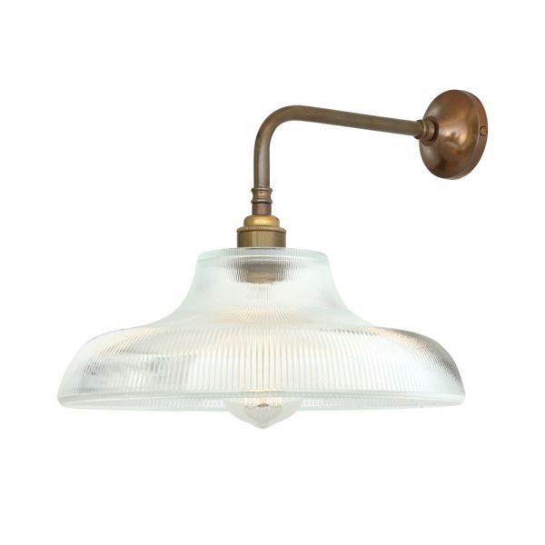 Mullan Lighting Maua 30 cm Industrial Dome Pendant - Antique Brass