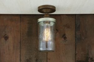 Jam Jar Flush Ceiling Light Glass & Globe Ceiling Lights Great Lighting UK Ltd