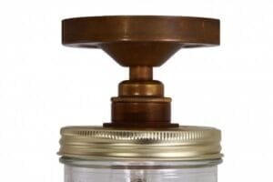 Jam Jar Flush Ceiling Light Glass & Globe Ceiling Lights Great Lighting UK Ltd