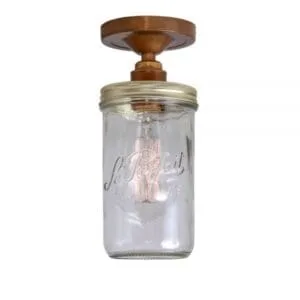 Jam Jar Flush Ceiling Light Flush Brass Lights Great Lighting UK Ltd