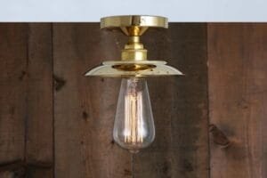 Reznor Flush Brass Ceiling Light Flush Brass Lights Great Lighting UK Ltd