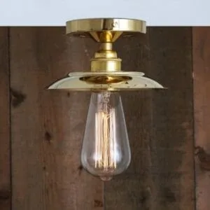 Reznor Flush Brass Ceiling Light Flush Brass Lights Great Lighting UK Ltd