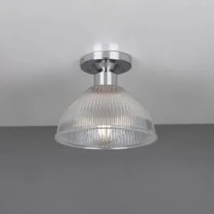 Erbil Small Prismatic Flush Ceiling Light 19cm Dia Holophane Ceiling Fittings Great Lighting UK Ltd