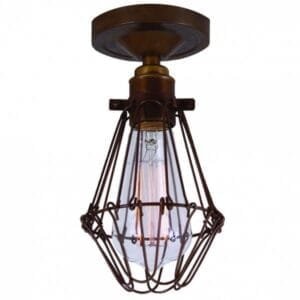 Apoch Flush Cage Light Flush Brass Lights Great Lighting UK Ltd