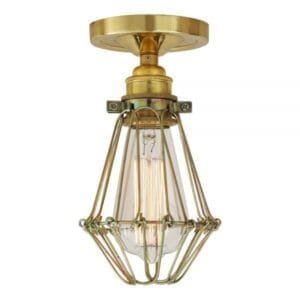 Apoch Flush Cage Light Flush Brass Lights Great Lighting UK Ltd