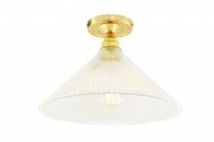 Hanoi Vintage Flush 30cm Holophane Ceiling Light Holophane Ceiling Fittings Great Lighting UK Ltd