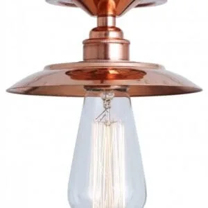 Suva Flush Copper Ceiling Light Flush Brass Lights Great Lighting UK Ltd