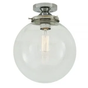 Riad Clear Globe 25cm Ceiling Light Bedroom Ceiling Lights Great Lighting UK Ltd