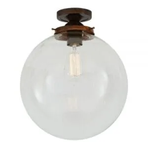 Riad Clear Globe 30cm Ceiling Light Glass and Globe Ceiling Lights Great Lighting UK Ltd