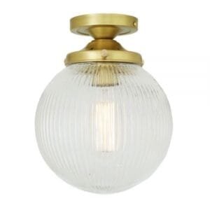 Stanley Holophane Globe Ceiling Light 20 cm Glass & Globe Ceiling Lights Great Lighting UK Ltd