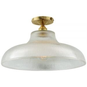 Mono Industrial Railway Flush Ceiling Light 40 cm Holophane Ceiling Fittings Great Lighting UK Ltd