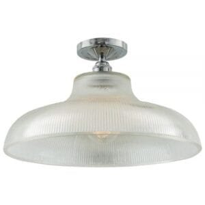 Mono Industrial Railway Flush Ceiling Light 40 cm Holophane Ceiling Fittings Great Lighting UK Ltd