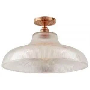 Mono Industrial Railway 40cm Flush Ceiling Light Bedroom Ceiling Lights Great Lighting UK Ltd