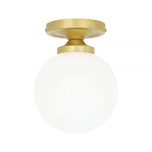 Yaounde Flush Globe Ceiling Light Glass & Globe Ceiling Lights Great Lighting UK Ltd