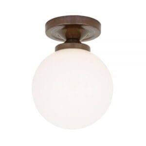 Yaounde Flush Globe Ceiling Light Glass & Globe Ceiling Lights Great Lighting UK Ltd