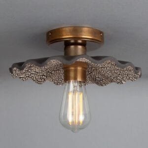 Black Kapok Organic Ceramic Ceiling Light Ceramic Ceiling Lights Great Lighting UK Ltd