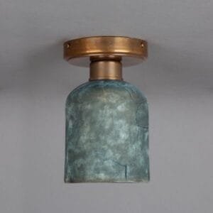 Osier Organic Ceramic Ceiling Light 11.5cm, Blue Earth Ceramic Ceiling Lights Great Lighting UK Ltd