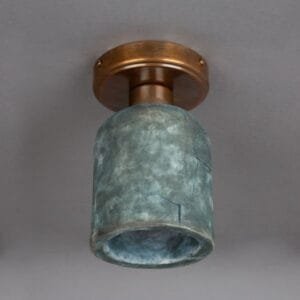 Osier Organic Ceramic Ceiling Light 11.5cm, Blue Earth Ceramic Ceiling Lights Great Lighting UK Ltd