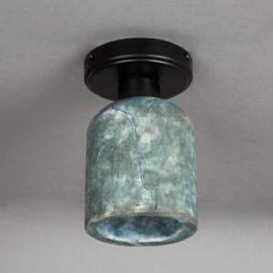 Osier Organic Ceramic Ceiling Light 11.5cm, Blue Earth Ceramic Ceiling Lights Great Lighting UK Ltd