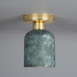 Osier Organic Ceramic Ceiling Light 11.5cm, Blue Earth Ceramic Ceiling Lights Great Lighting UK Ltd