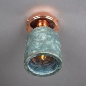 Osier Organic Ceramic Ceiling Light 11.5cm, Blue Earth Ceramic Ceiling Lights Great Lighting UK Ltd