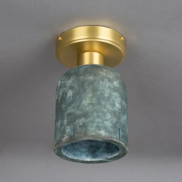 Osier Organic Ceramic Ceiling Light 11.5cm, Blue Earth Ceramic Ceiling Lights Great Lighting UK Ltd