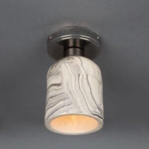 Osier Marbled Ceramic Flush Ceiling Light 11.5cm Ceramic Ceiling Lights Great Lighting UK Ltd
