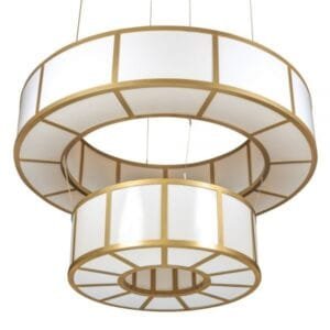 Santa Fe Large Two Ring Chandelier Large Multi-Light Chandeliers Great Lighting UK Ltd