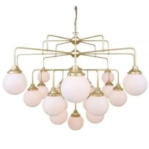 Rome Mid-Century Four-Tier Globe Chandelier, 21-Light Large Multi-Light Chandeliers Great Lighting UK Ltd