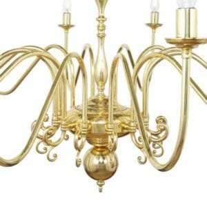 Flemish Candle-Style Brass Two-Tier Chandelier, 20-Light Large Multi-Light Chandeliers Great Lighting UK Ltd