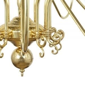 Flemish Candle-Style Brass Two-Tier Chandelier, 20-Light Large Multi-Light Chandeliers Great Lighting UK Ltd