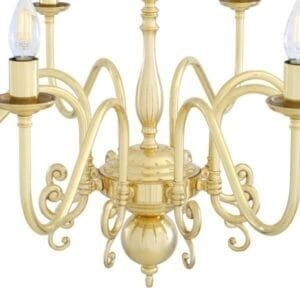 Flemish Candle-Style Brass Single Tier Chandelier, Eight-Light Four to Six Arm Pendants Great Lighting UK Ltd