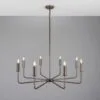 Irvine Modern Eight-Light Brass Chandelier Hallway Chandelier Great Lighting UK Ltd
