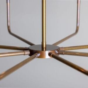 Irvine Modern Eight-Light Brass Chandelier Large Multi-Light Chandeliers Great Lighting UK Ltd