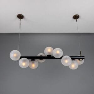 Moriarty Linear Island Pendant Light, Nine-Light Four to Six Arm Pendants Great Lighting UK Ltd