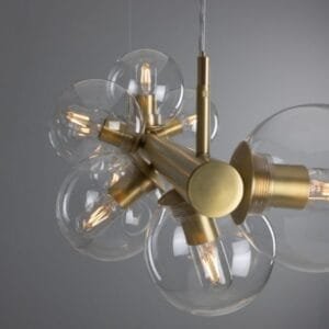 Moriarty Linear Island Pendant Light, Nine-Light Four to Six Arm Pendants Great Lighting UK Ltd