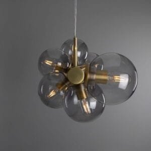 Moriarty Linear Island Pendant Light, Nine-Light Four to Six Arm Pendants Great Lighting UK Ltd