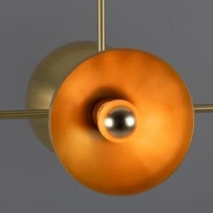 Eclipse Brass Dome Chandelier, Six-Light Four to Six Arm Pendants Great Lighting UK Ltd