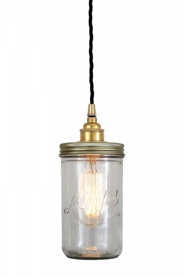 Jam Jar Pendant Light Glass Jar & Mini Pendants Great Lighting UK Ltd