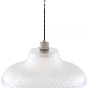 Mono Industrial Railway Pendant Light 40 cm Holophane Pendants Great Lighting UK Ltd