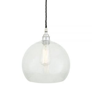 Eden Clear Sphere Pendant 25cm Glass & Globe Lights Great Lighting UK Ltd