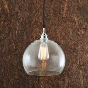 Eden Clear Sphere Pendant 25cm Glass & Globe Lights Great Lighting UK Ltd