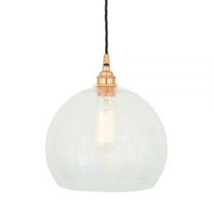 Eden Clear Sphere Pendant 25cm Glass & Globe Lights Great Lighting UK Ltd