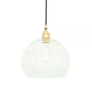 Eden Clear Sphere Pendant 25cm Glass and Globe Lights Great Lighting UK Ltd