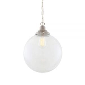 Riad Clear Globe Pendant Light 30cm Glass & Globe Lights Great Lighting UK Ltd