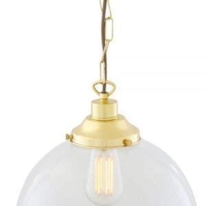 Riad Clear Globe Pendant Light 30cm Glass & Globe Lights Great Lighting UK Ltd