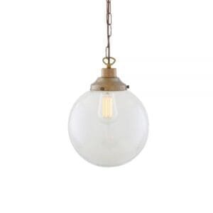 Riad 250mm Clear Globe Pendant Glass & Globe Lights Great Lighting UK Ltd