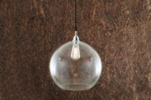 Eden 350mm Clear Sphere Pendant Glass & Globe Lights Great Lighting UK Ltd