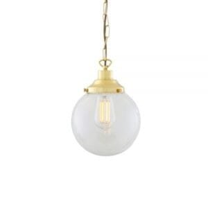 Riad Clear Globe Pendant Light 20 cm Glass & Globe Lights Great Lighting UK Ltd